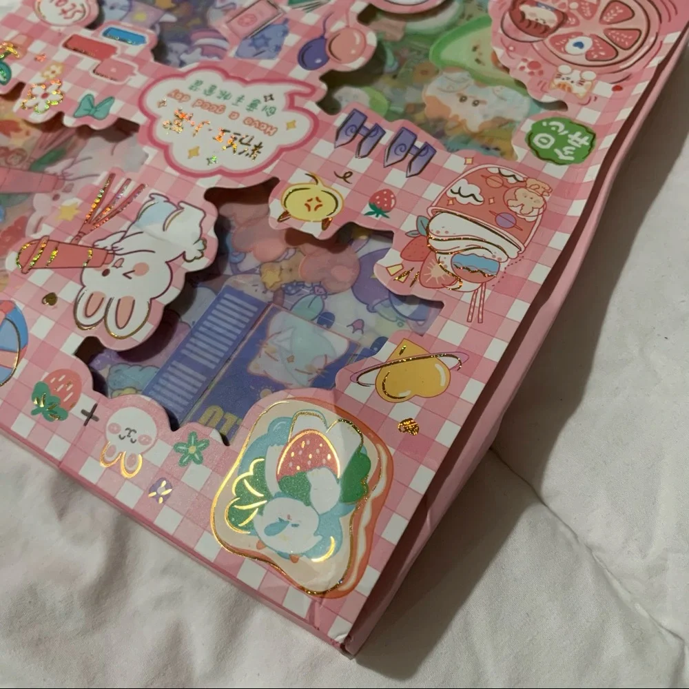 Box of 32 Small Sticker Sheets with a Clear Background
